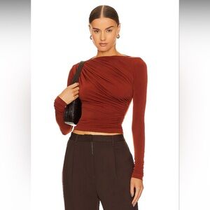NWT! L'Academie by Marianna Tullah Top in Cognac